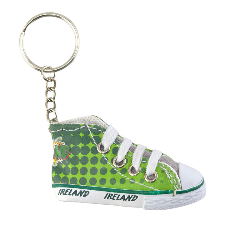 Ireland | Pop Art Canvas High Top Trainer Keyring | Mini Gift | Cracker Filler