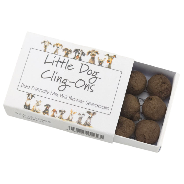 Little Dog Cling-Ons | 6 Seedball Matchbox | Bee Mix | Cracker Filler | Mini Gift