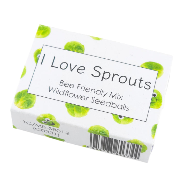 I Love Sprouts | Seedball Matchbox | Bee Mix | Cracker Filler | Mini Gift