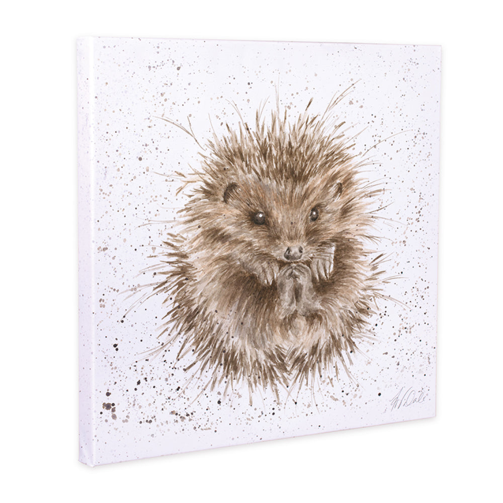 Hedgehog Awakening | 20cm Square Canvas | Home Decor & Gift | Wrendale Designs