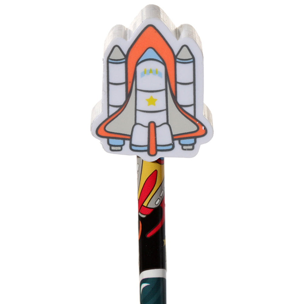 Outer Space Pencil & Eraser Topper | Party Bag Gift | Letterbox Gift