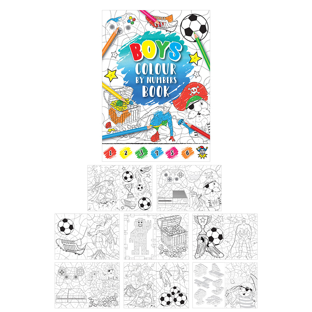 Mini Colour by Numbers Book for Kids | Little Gift | Optional Pencil Crayons