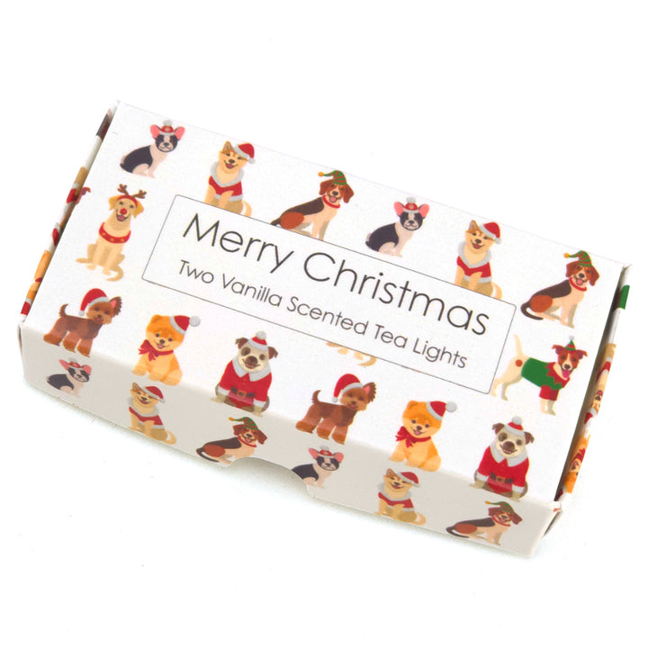 Vanilla Tealight Candles | Christmas Dogs | Mini Gift | Cracker Filler