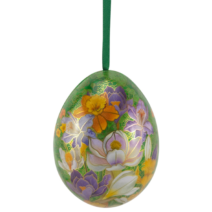 Cloisonne | Two Part Hanging Easter Egg | Fillable Tin | 7cm Tall