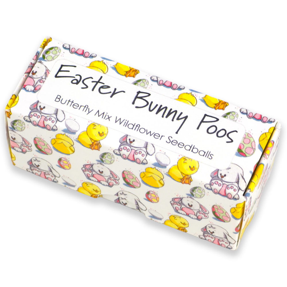 Easter Bunny Poos | Box of 20 Butterfly Mix Seedballs | Cracker Filler Gift