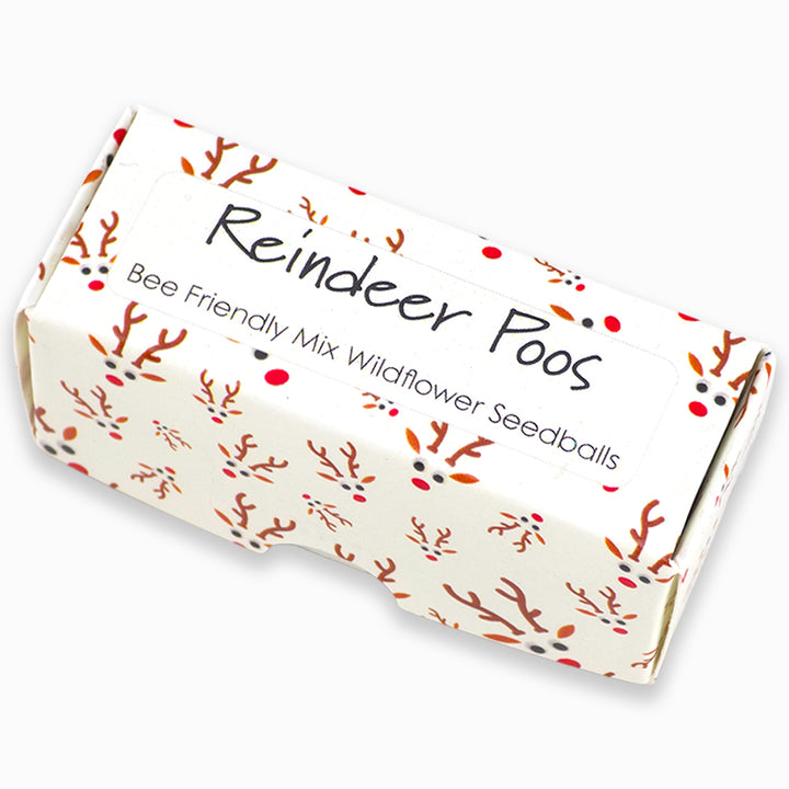 Reindeer Poos | Box of 20 Bee Mix Seedballs | Cracker Filler | Little Gift