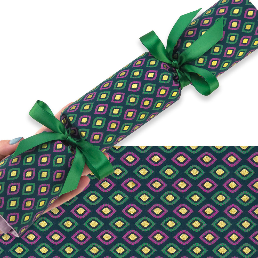 Christmas Peacock | Reusable Fabric Cracker Set | Assemble & Fill