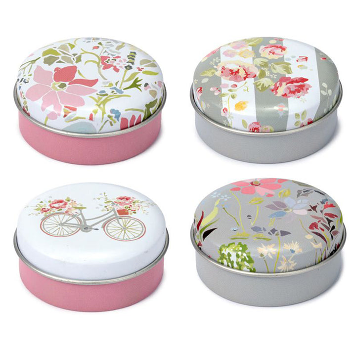 Pretty Pink Floral Lip Balm in Tin | Single | Mini Gift | Cracker Filler