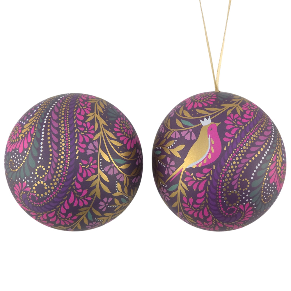 Fillable Tinware Christmas Spherical Bauble | Sara Miller | 7cm Wide