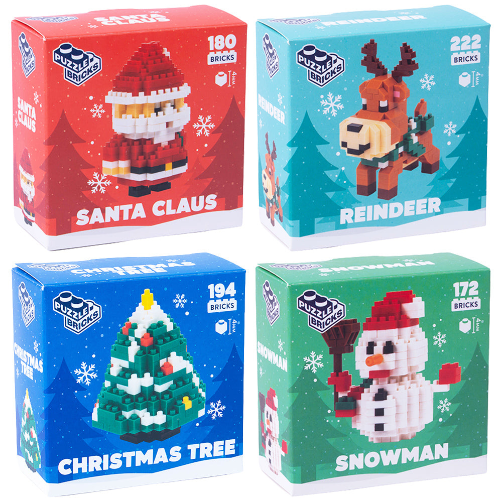 Fun Christmas Puzzle Bricks Set | Little Gift | Stocking Filler