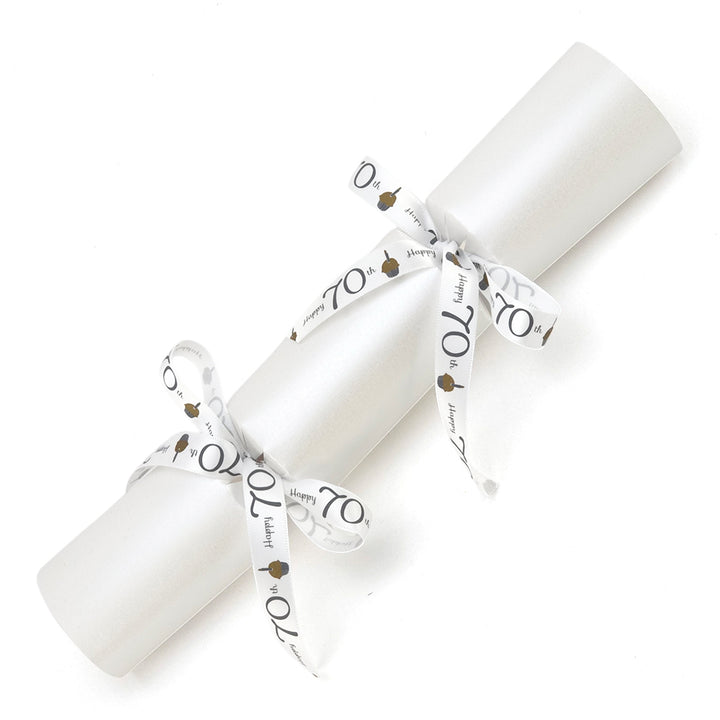 Milestone Birthday Complete Craft Kit &amp; Ribbon | 4 Standard Pearl White Crackers