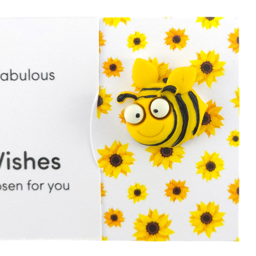 Always Bee Fabulous | Button Wishes Sew On Token | Little Gift | Cracker Filler