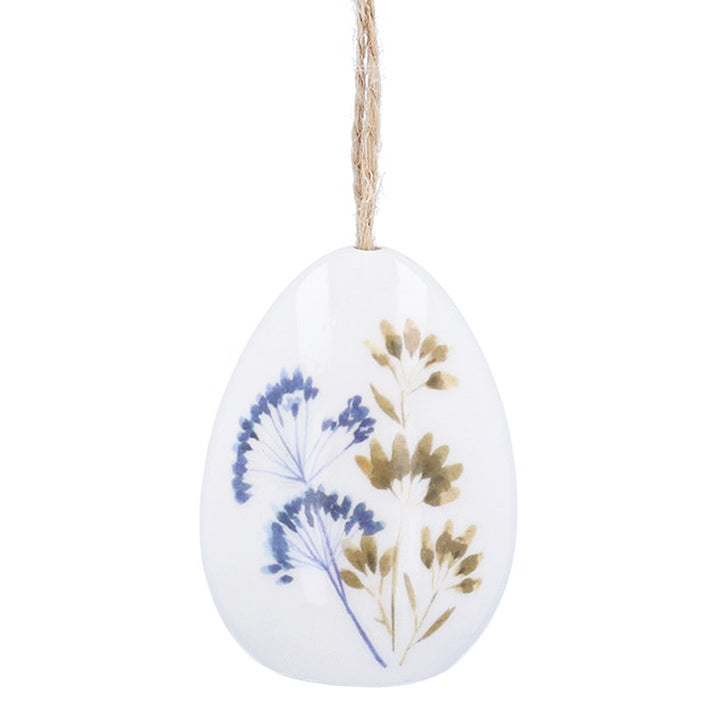 Wild Meadow | Ceramic Hanging Egg | Single | Easter Tree Decoration