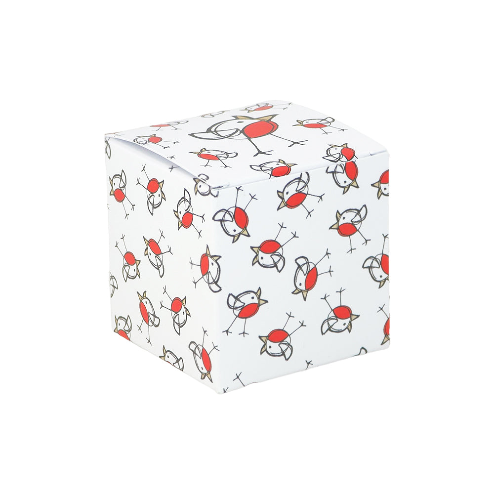 Chirpy Robin | Mini Gift Box | 5cm Cube | 6 Boxes