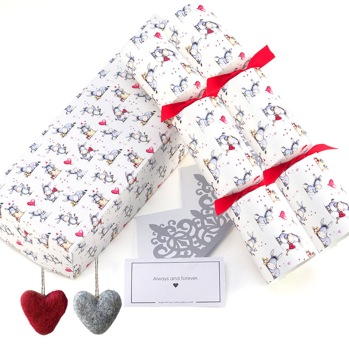 Cute Donkey Love | Pair of Filled Valentine&