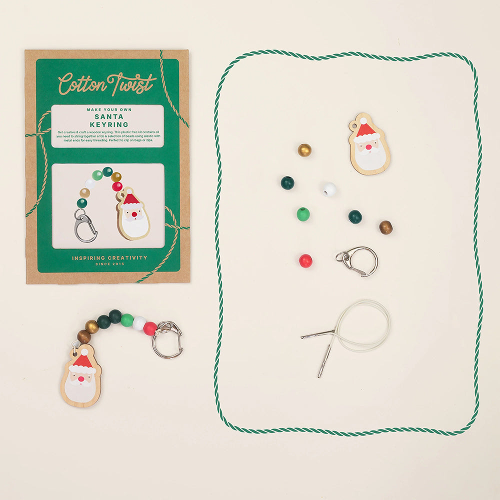 Make Your Own Santa Keyring | Complete Sustainable Christmas Craft Kit for Kids
