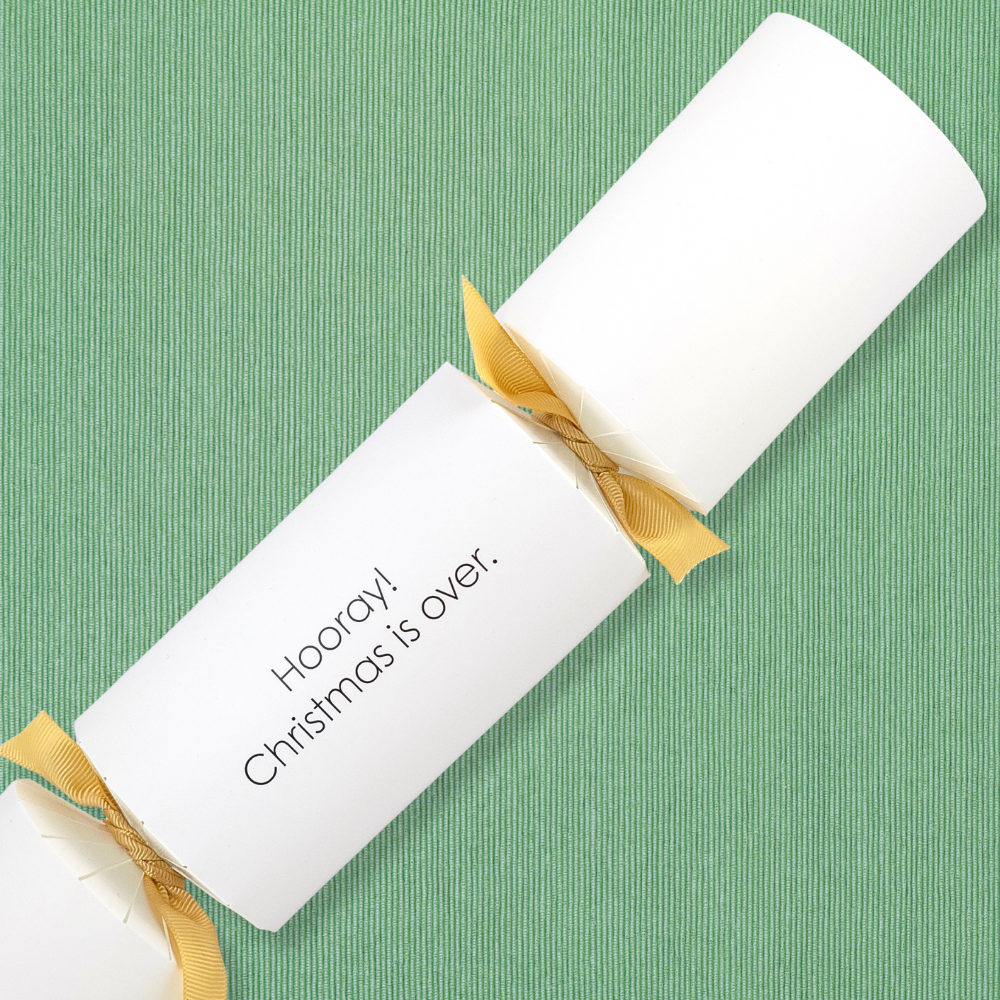 Hooray!  Christmas is over | Modern Phrases Cracker Making Kit