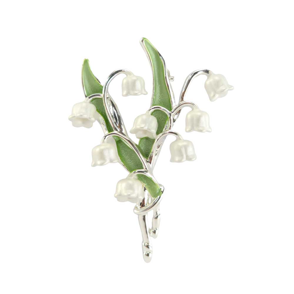 White Lily of the Valley Brooch | 5.5cm Long | Mini Gift | Cracker Filler