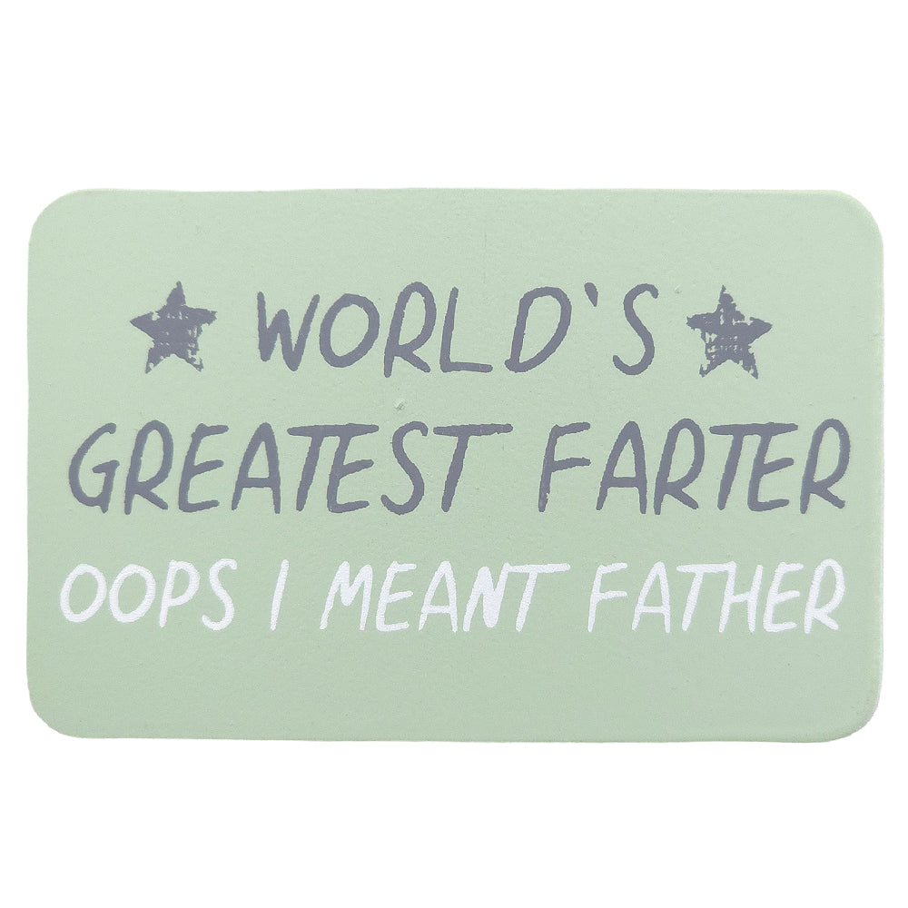 Worlds Greatest Farter - Father | Printed Tin Magnet | Little Gift | Cracker Filler