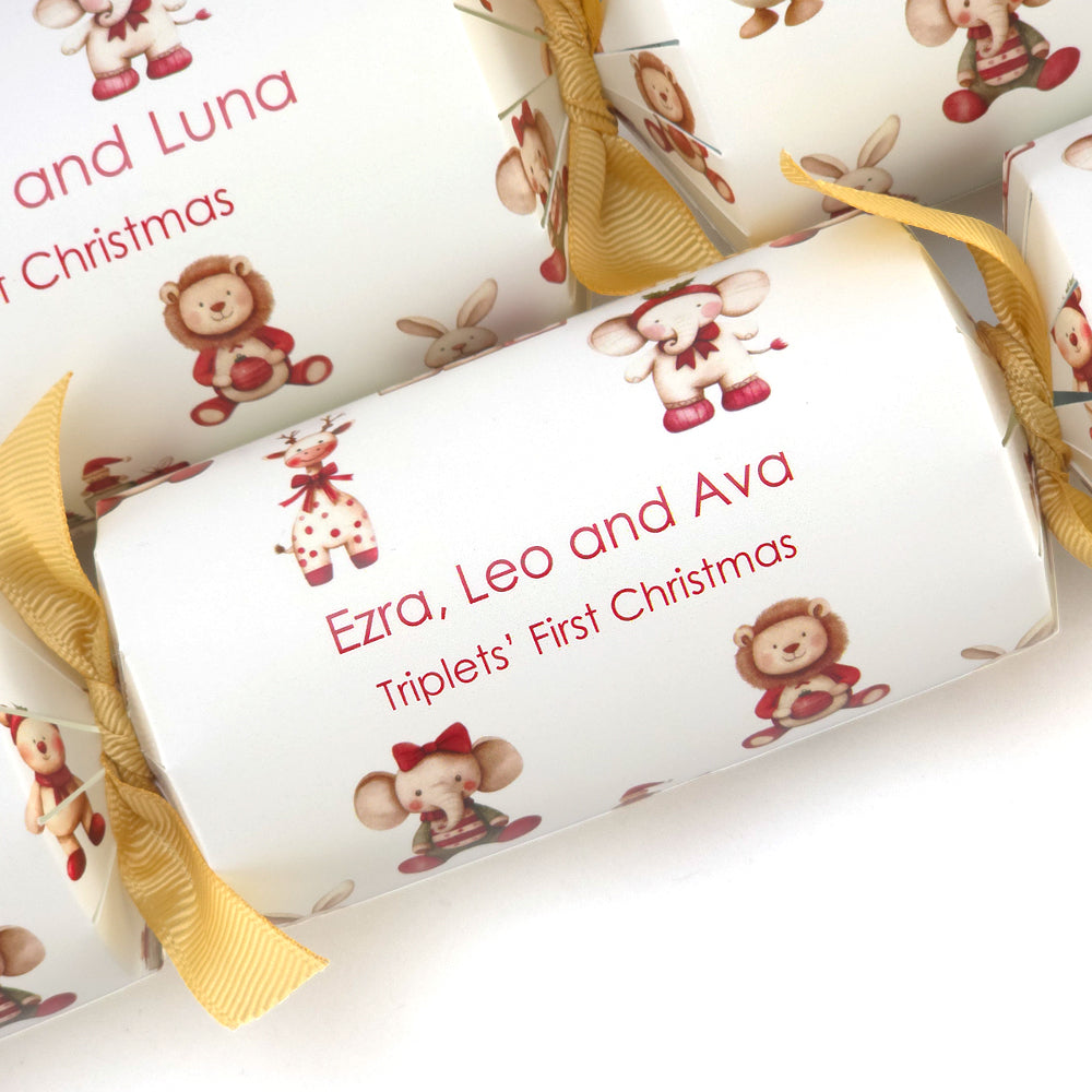 Personalised Triplets' First Christmas Crackers Kit | Add Names | Minimum 4