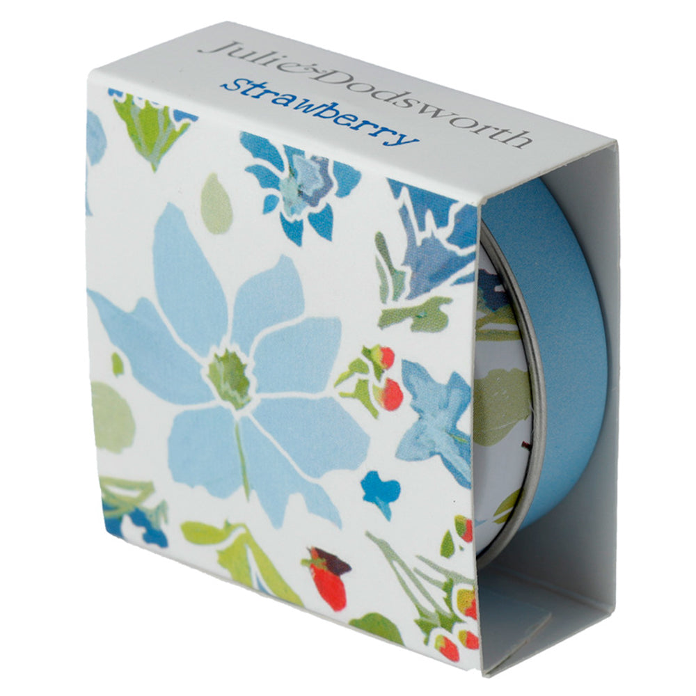 Pretty Blue Floral Lip Balm in Tin | Single | Mini Gift | Cracker Filler