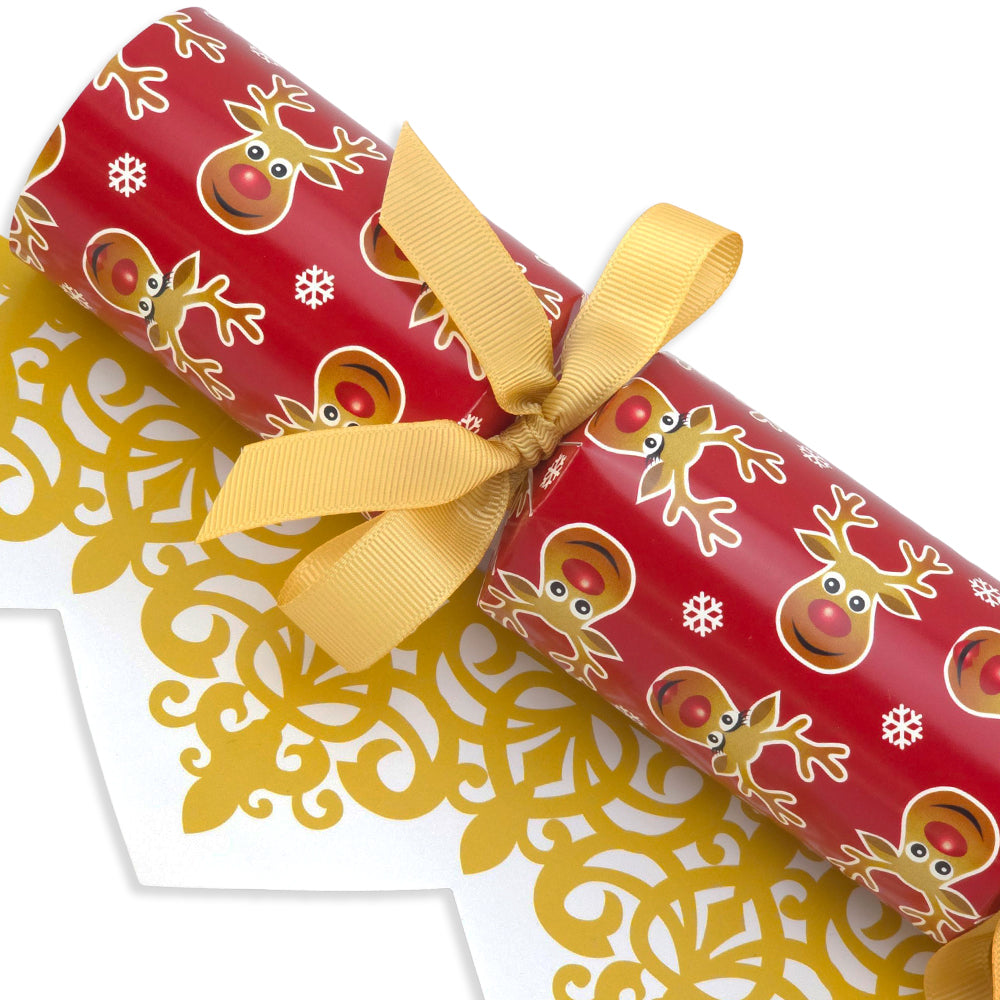 Cheery Rudolph | Christmas Cracker Making Craft Kit | Make & Fill Your Own