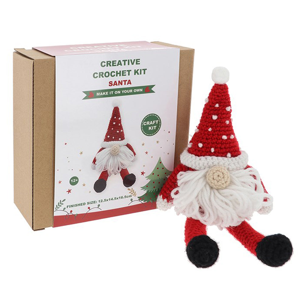 Christmas Gonk Style Santa | Complete Crochet Craft Kit for Adults