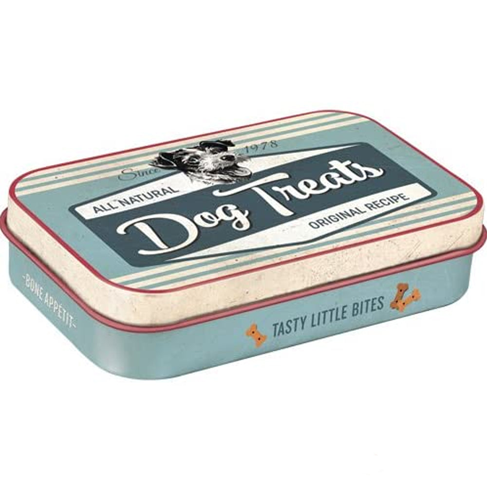 Dog Treats Tin | Hinged Top | 10cm Tall