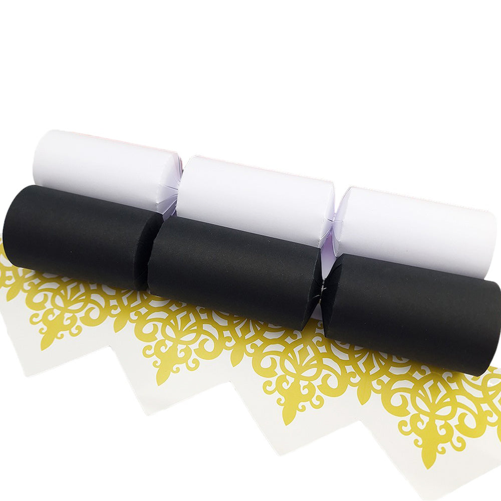 Monochrome Black and White | Bulk Craft Kits to Make 100 Crackers | Recyclable