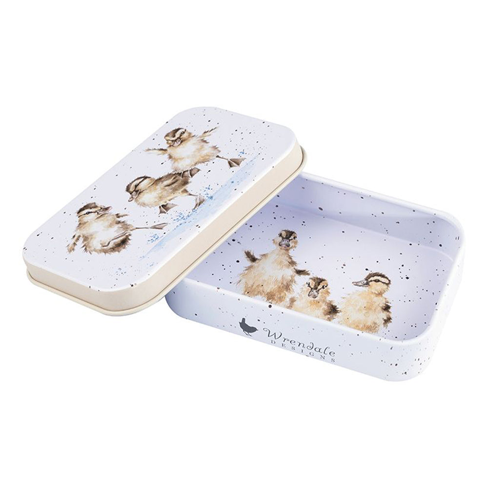 Splashing Ducklings | 9cm Wrendale Lidded Tin | Cracker Filler | Little Gift