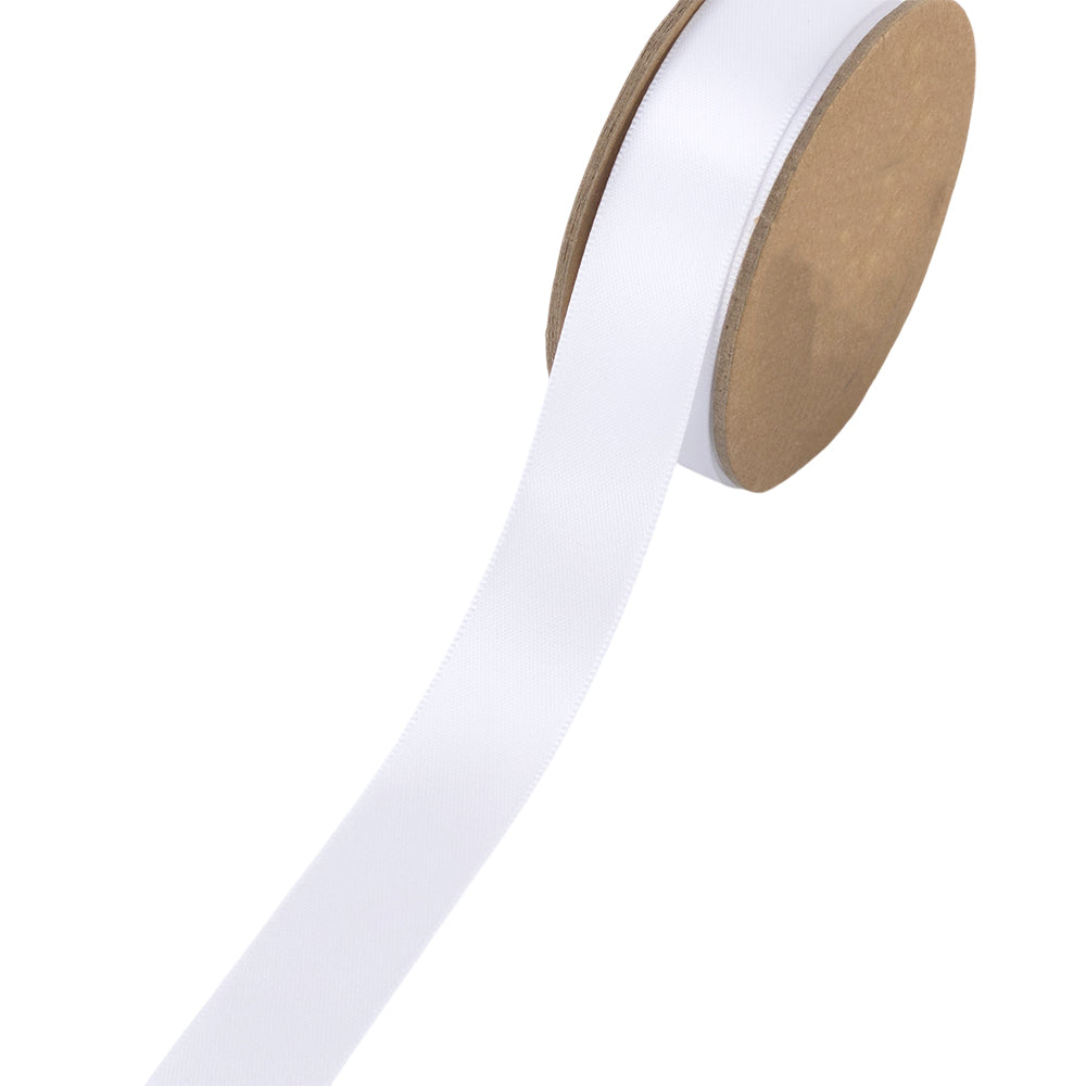 White Wedding Satin Ribbon | 18mm to 70mm Wide | Crafts & Cracker Making