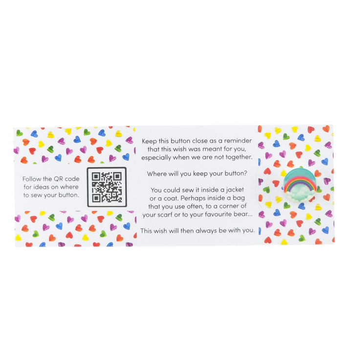 You Are a Rainbow In My Life | Button Wishes Sew On Token | Cracker Filler