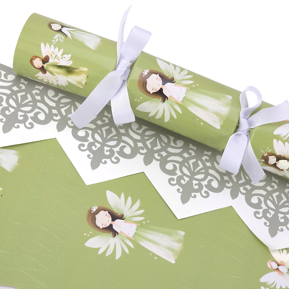 Whimsical Green Christmas Angels | Cracker Making Craft Kit | Make &amp; Fill Your Own