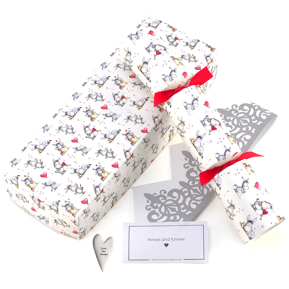 Cute Donkey Love | Single Filled Valentine's Day Cracker | Choice of Gifts