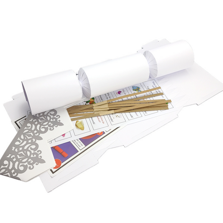 Basic White Make & Fill Your Own DIY Recyclable Christmas Cracker Craft Kit