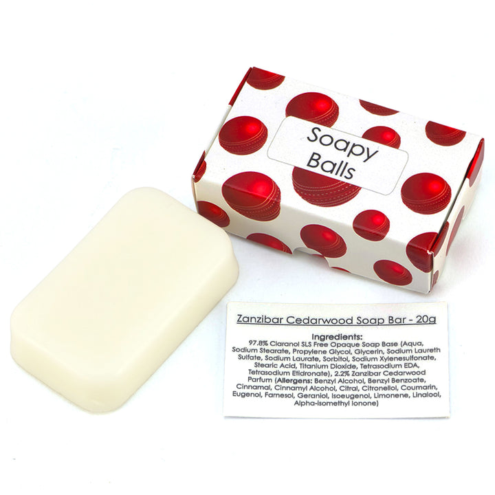 Soapy Balls | Cedarwood | 20g Travel Soap Bar | Little Cricket Gift | Cracker Filler