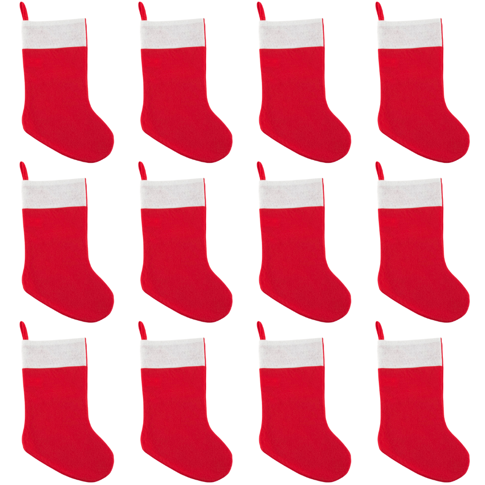 Basic Red Felt Christmas Stocking | 41cm Long