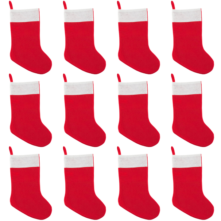 Basic Red Felt Christmas Stocking | 41cm Long