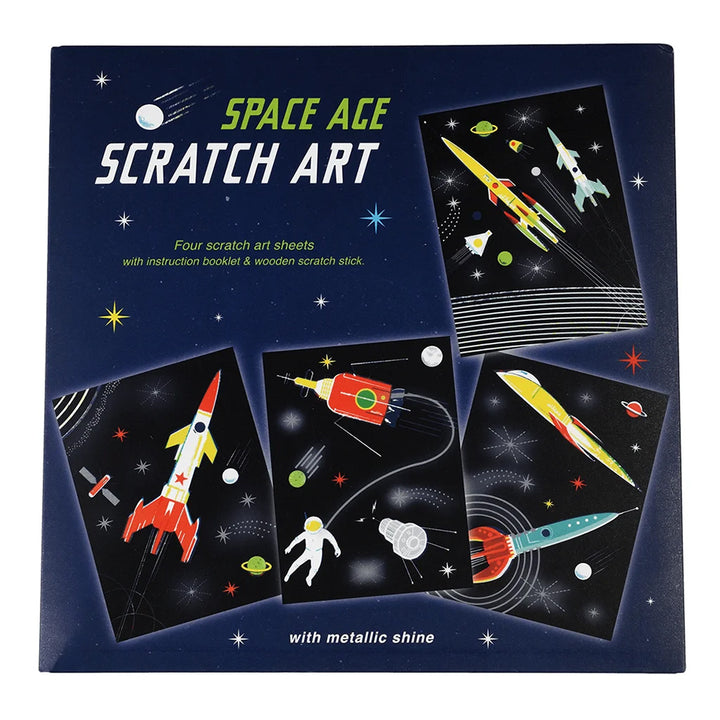 Space Age Scratch Art | Craft Kit for Kids | Little Gift
