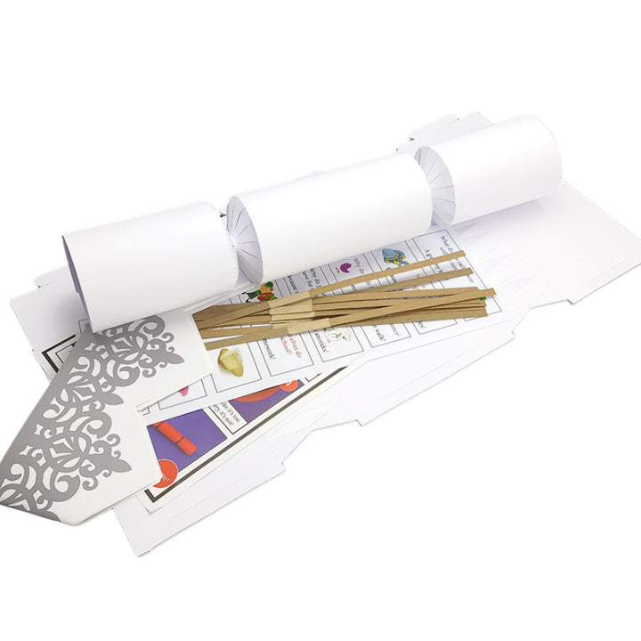 Basic White Make &amp; Fill Your Own DIY Recyclable Christmas Cracker Craft Kit