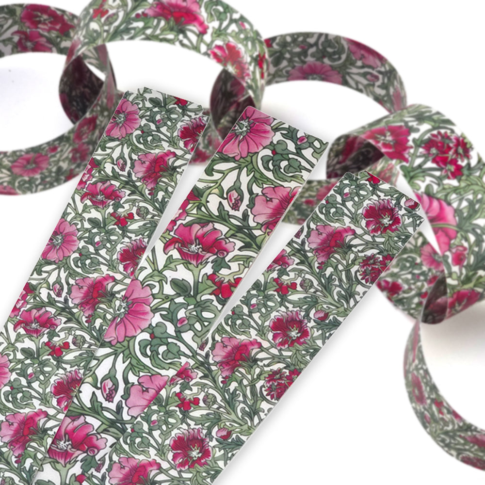 30 Reusable Paper Chains | William Morris Pink Florals | No Glue Needed | 2.5m