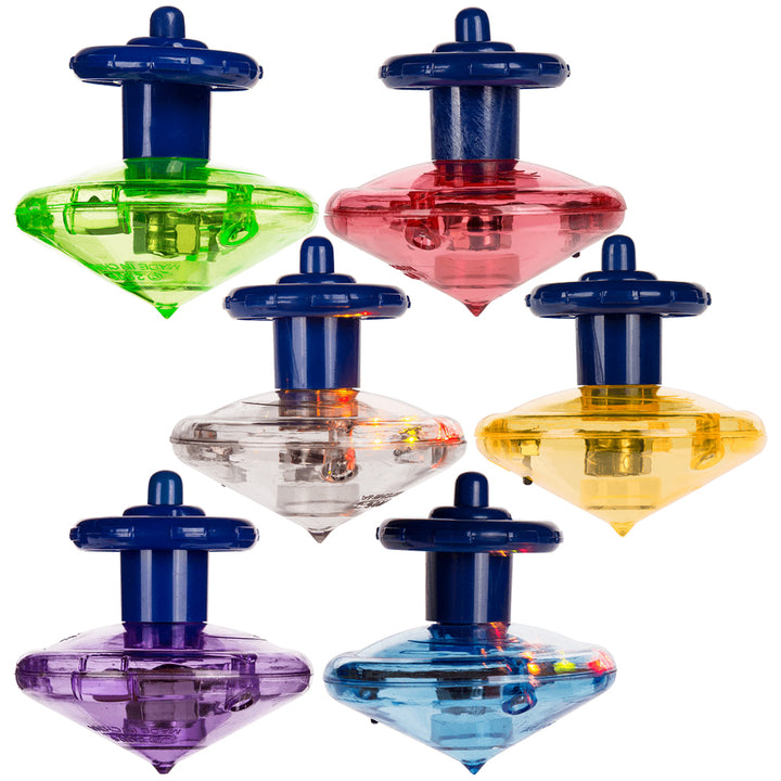 Light Up LED Shoot Off &amp; Spin Toy | Spinning Top | Single | Little Gift