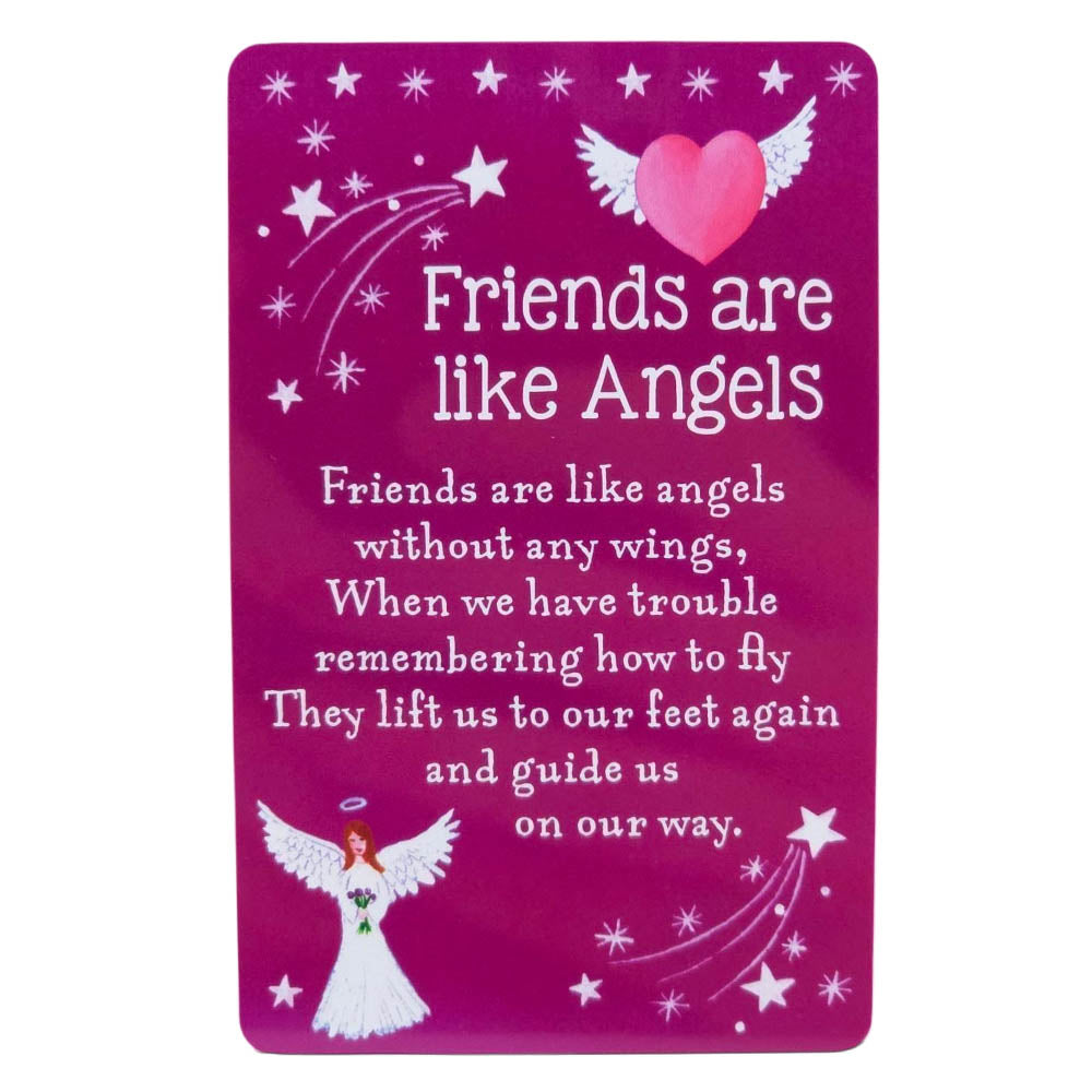 Friends are Like Angels | Mini Keepsake Verse Card | Cracker Filler Little Gift