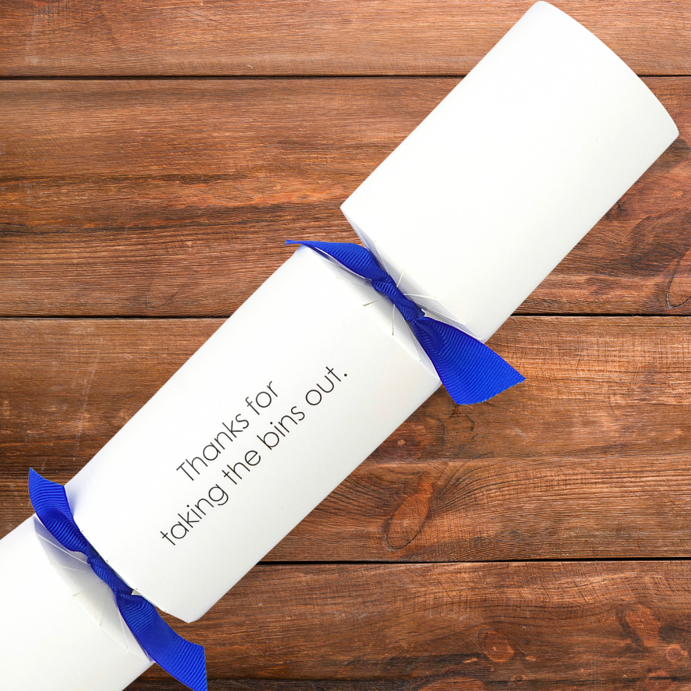 Thanks for taking the bins out | Modern Phrases Cracker Making Kit