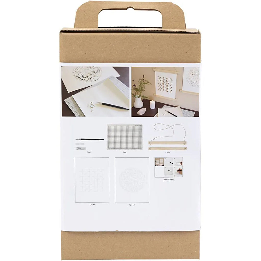 Hanging Paper Art Craft Kit | Makes 2 | With Hanging Frame & Tools