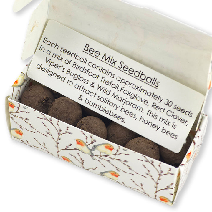 Willow &amp; Robin | Merry Christmas | Box of 20 Bee Mix Seedballs | Cracker Filler