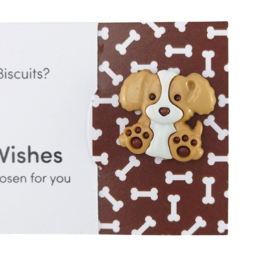 Who Said Biscuits? | Button Wishes Sew On Token | Mini Gift | Cracker Filler