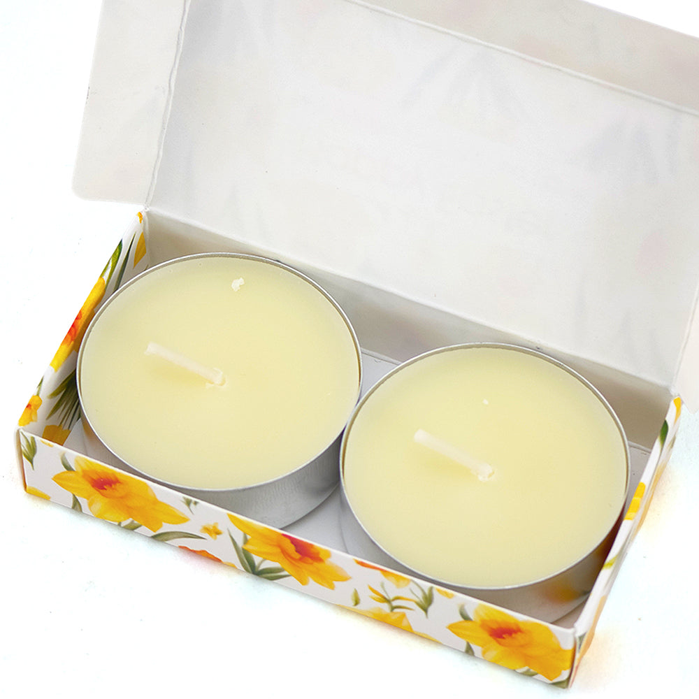 Spring Daffodils | Vanilla Tealights | Little Easter Gift | Cracker Filler