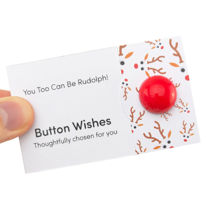 You Too Can be Rudolph! | Christmas | Button Wishes Sew On Token | Mini Gift