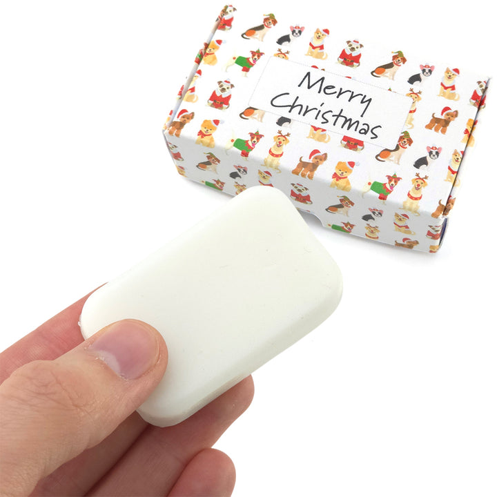 Christmas Dogs | Merry Christmas | 20g Scented Soap | Mini Gift | Cracker Filler